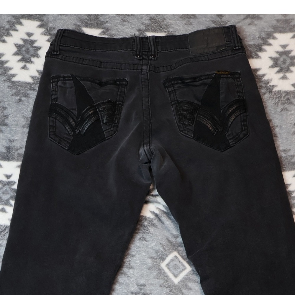Salvage Anarchy Straight Relaxed Fit Black Jeans 34x32 Buckle Exclusive SLVG 54